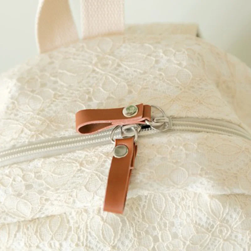 Новый женский кружевной рюкзак Холщовый школьный ранец на плечо для девочек