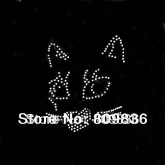 20 шт./лот новые стразы горячей фиксации с изображением Каваий кошки