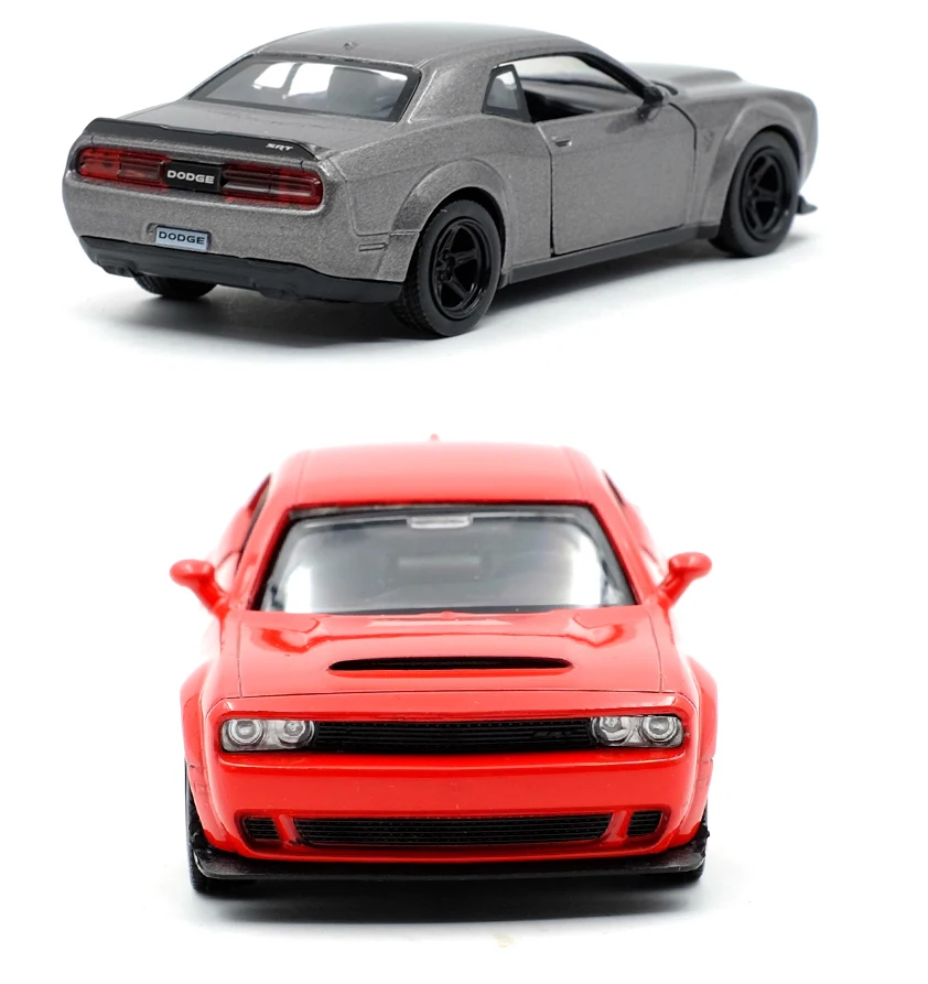RMZ CITY 1:36 Dodge Challenger SRT Demon Sports Car Alloy Diecast Car Model Toy With Pull Back For Children Gifts Toy Collection