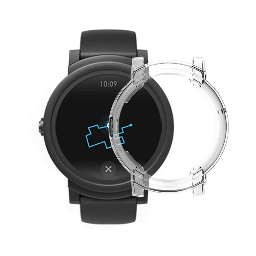 B Ультра-тонкий мягкий ТПУ защитный силиконовый чехол для Ticwatch E смарт-часы носимые против царапин Аксессуары#605 - Цвет: B