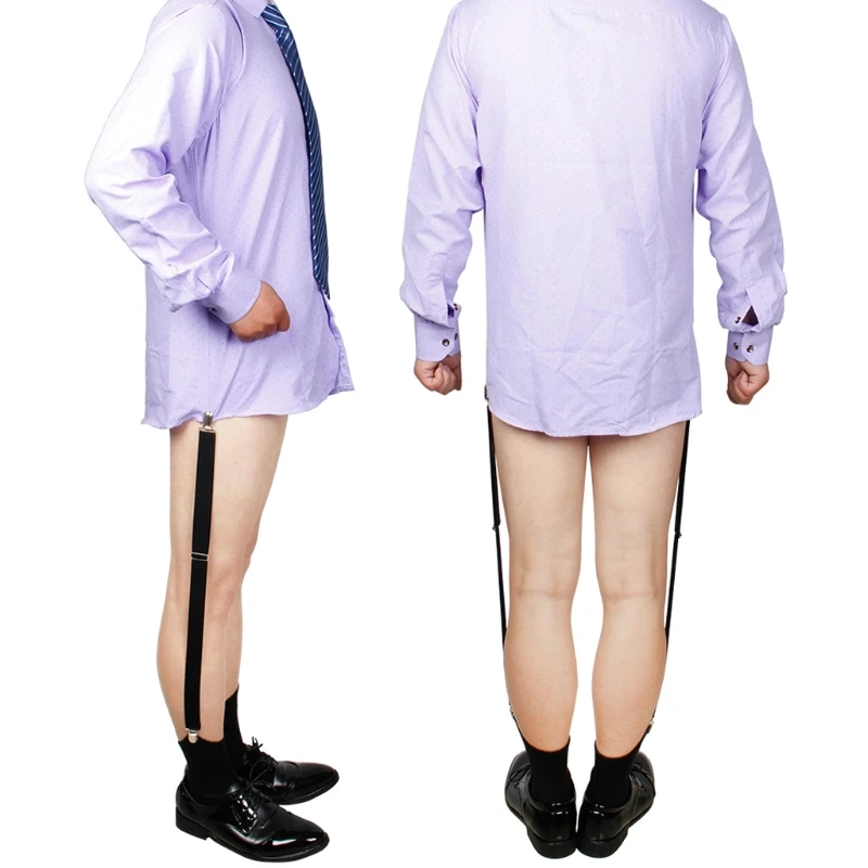 2020 Новое поступление мужская Прямая рубашка на подтяжках с держателем