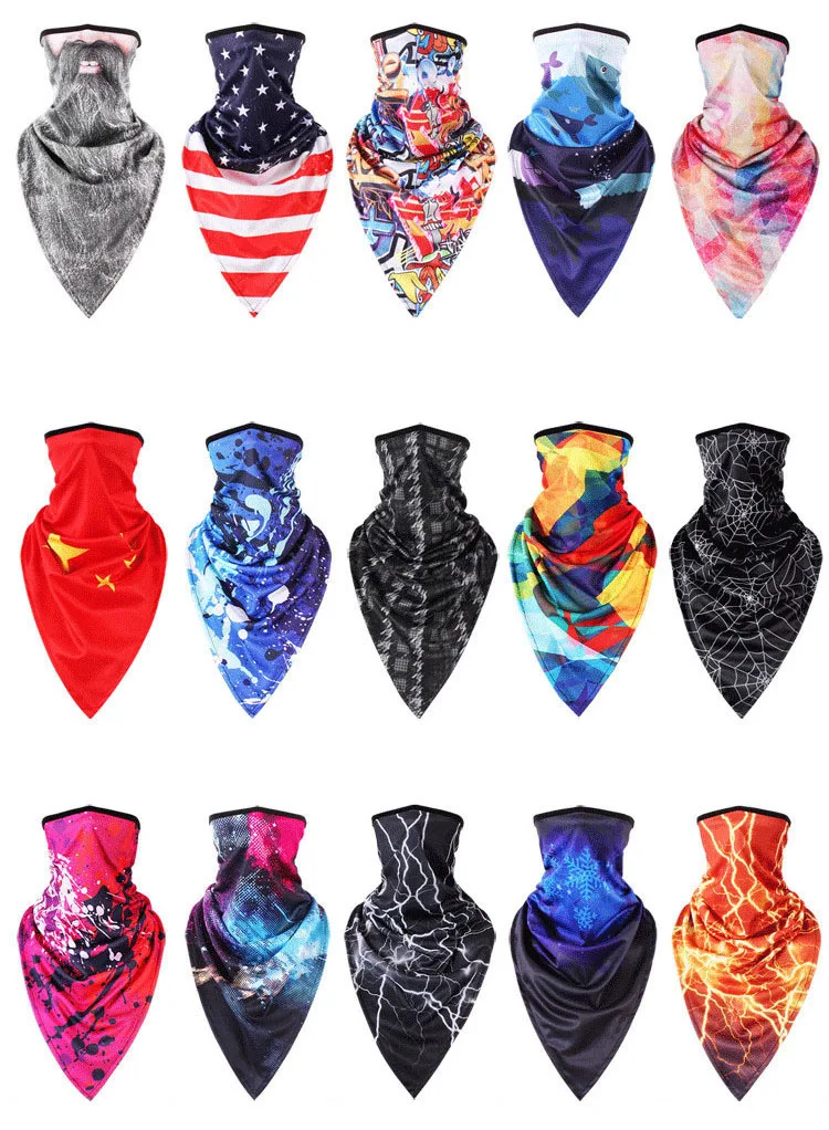 WildSurfer плюс треугольные Braga Cuello походные шарфы для верховой езды дышащие полулицевые маски черепа велосипедная Лыжная бандана для рыбалки FJ37