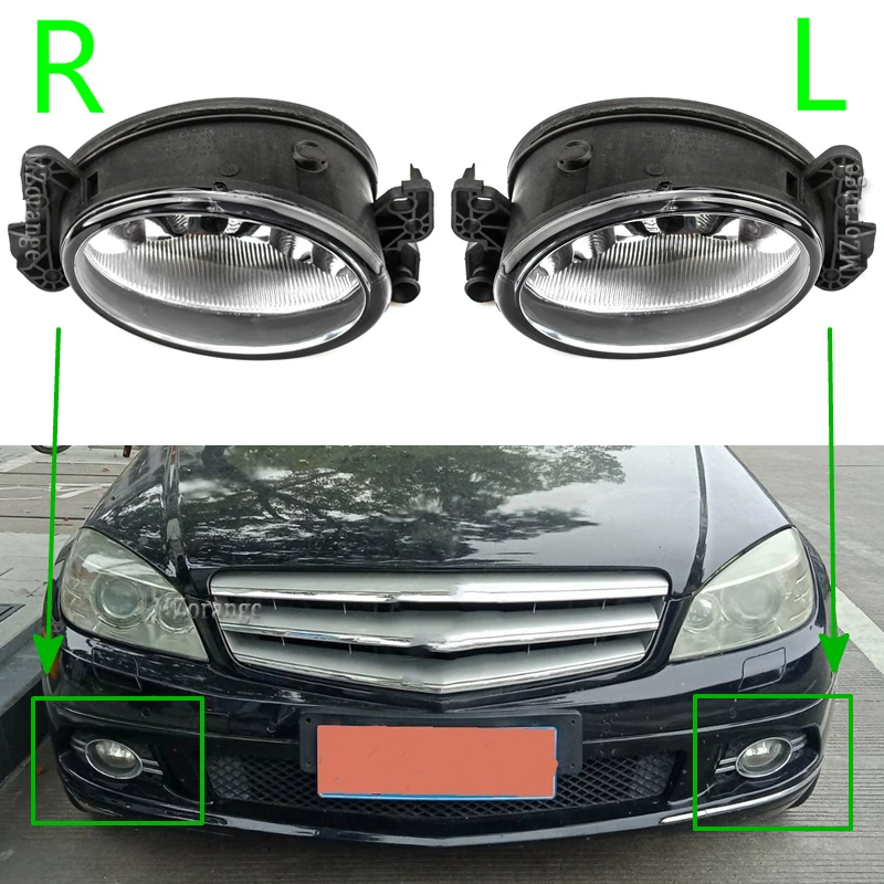 2 шт. передние противотуманные фары для Mercedes-Benz W204 2002-2009 C230 C300 C350 W211 E320 E350 W164 |