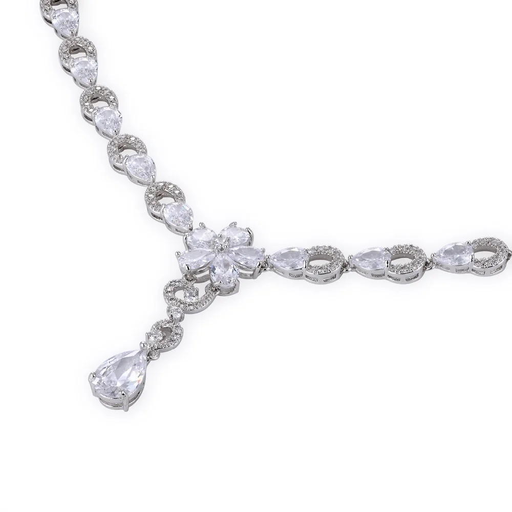 Комплект из колье и серёг с фианитом|Ювелирные наборы| |