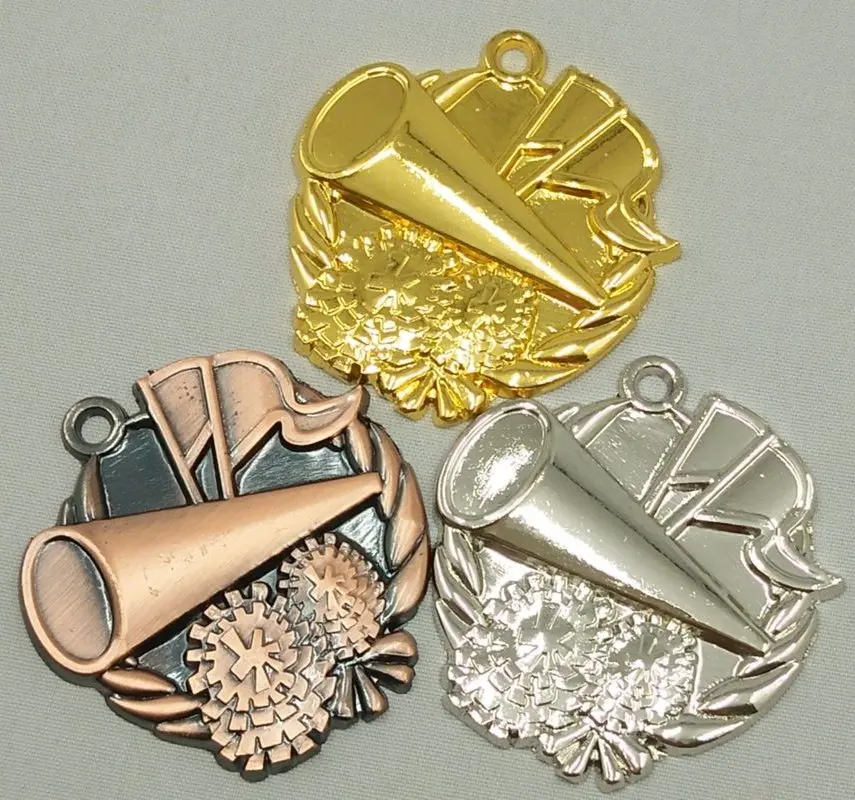 Металлическая медаль унисекс для школьных видов спорта золотого серебряного