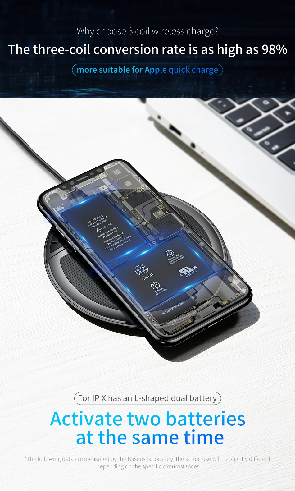 Baseus складное Qi Беспроводное зарядное устройство для iPhone Xs Max X 10 Вт 3 катушки быстрая Беспроводная зарядная площадка для samsung S9 S8 Xiaomi Mix 3 2s