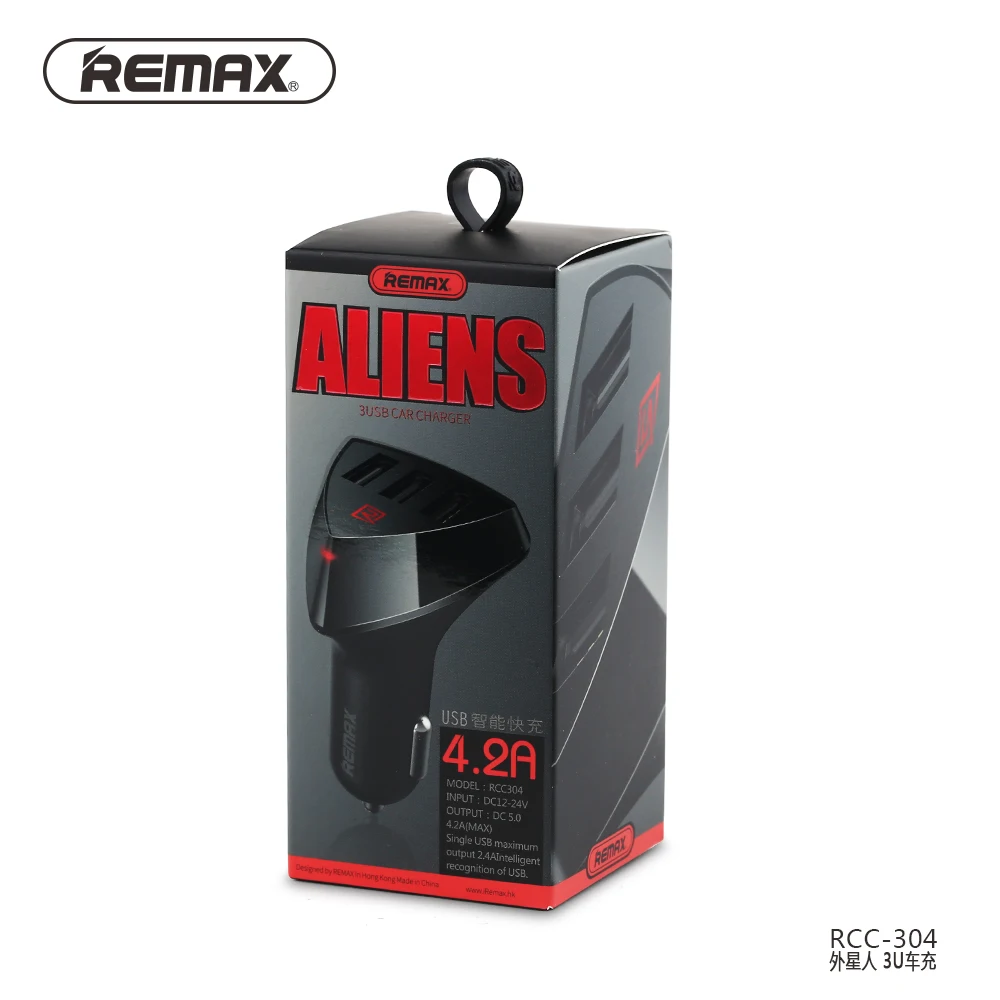 Автомобильное зарядное устройство Remax 3 USB выход 2.4A Быстрая зарядка мобильный