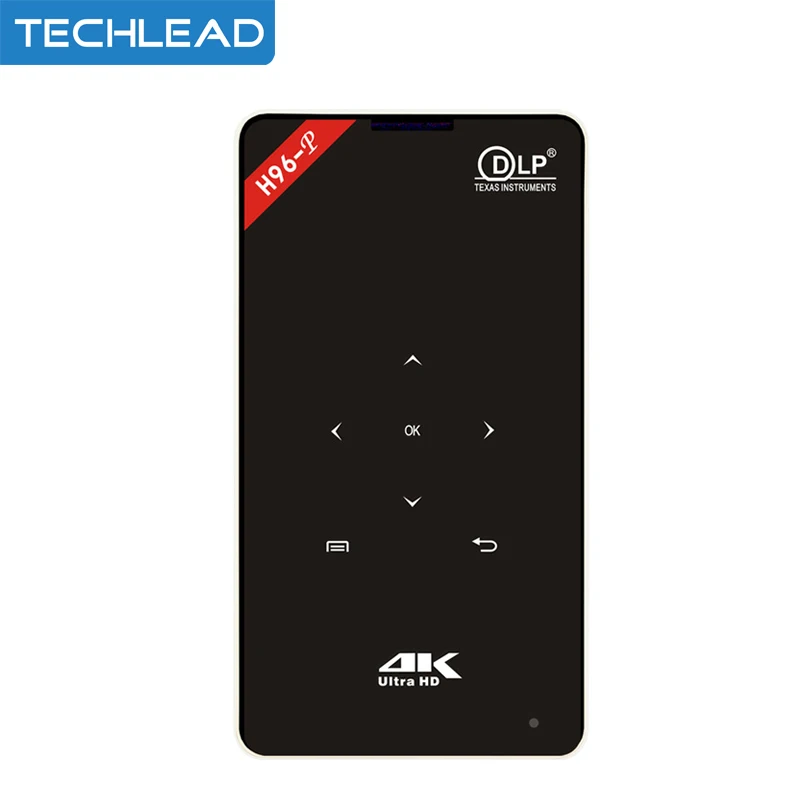 H96-P Портативный мини DLP проектор 4 ядра S905X 1 GB 8 GB Ultra HD 4 K Android ТВ Box Bluetooth BT4.0 Dual Band 5G WI-FI HD-IN