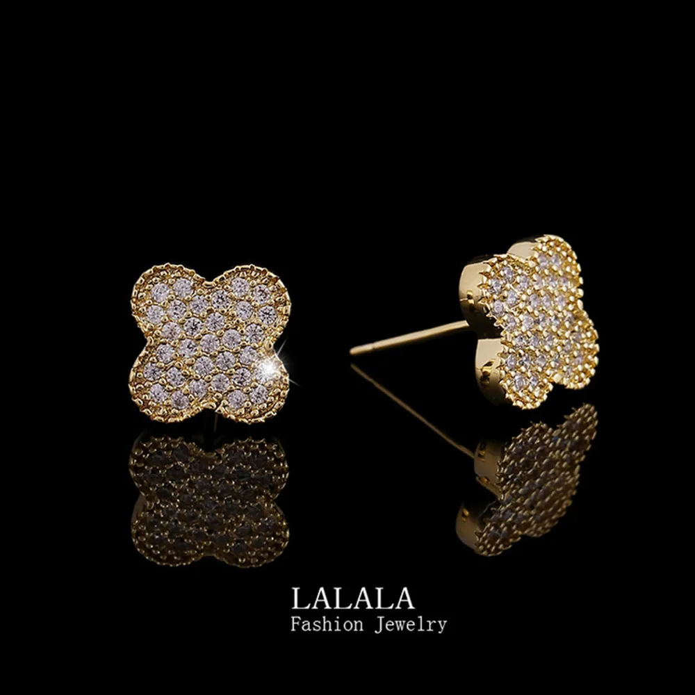 LUALA Люксовый Бренд Высокого Качества Для Женщин Дамы Серьги 3 Цвета Меди Циркон