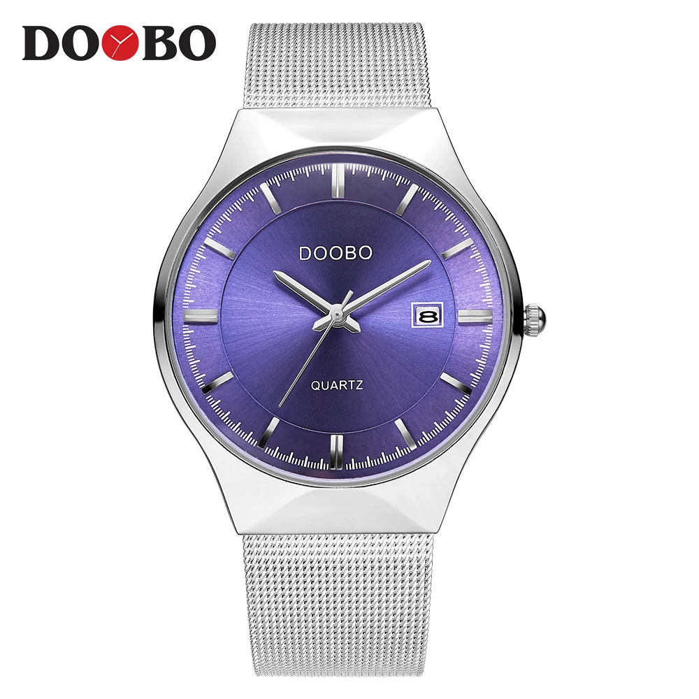 Часы наручные DOOBO Мужские кварцевые брендовые роскошные золотистые повседневные