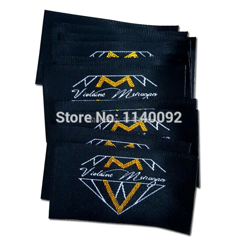 Этикетки на воротник футболки/тканые этикетки для одежды/Сатиновые вышитые