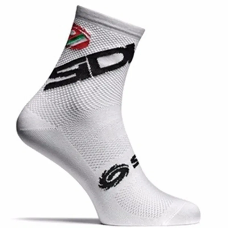 Женские высококачественные профессиональные брендовые дышащие спортивные носки для шоссейного велосипеда, носки для спорта на открытом воздухе, гоночные велосипедные носки - Цвет: white