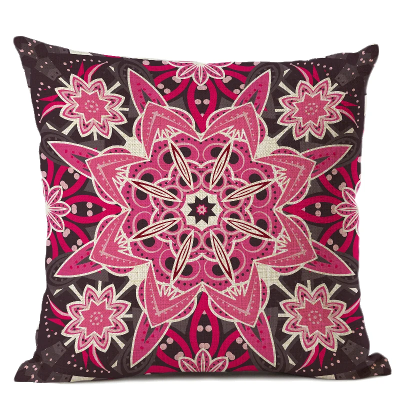 Традиционные декоративные наволочки в национальном стиле льняные квадратные