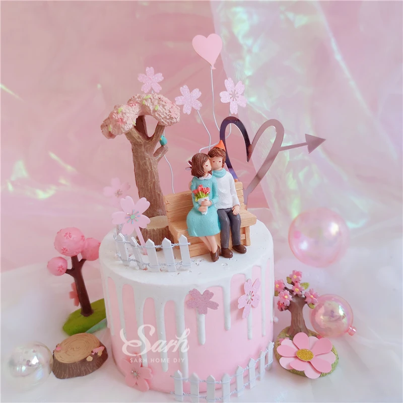 Шикарное украшение вишневого дерева розовые феи для торта с днем рождения детей