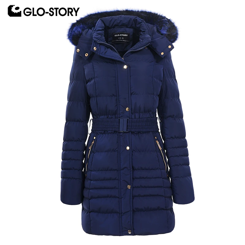 GLO STORY для женщин 2019 длинные зимние куртки и пальто толстые теплые парки с