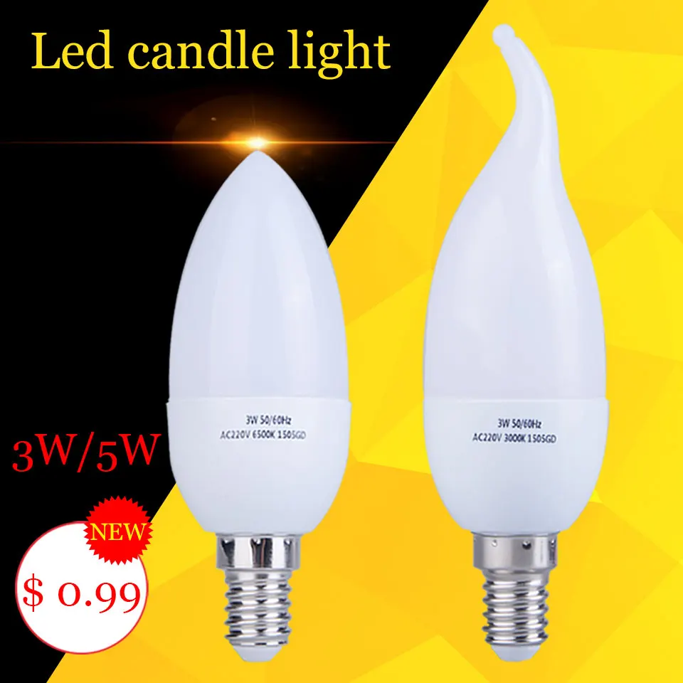 Светодиодная лампа для Свечей E14 Энергосберегающая Velas Bombilla Decorativas Домашнее