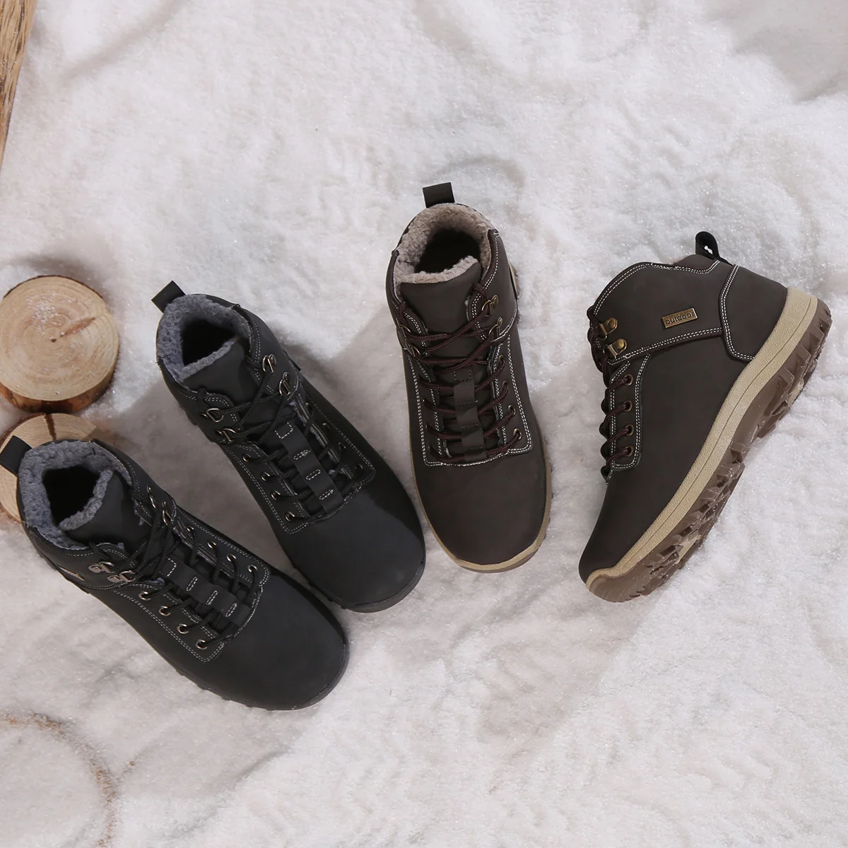 Новинка 2019 года мужские ботильоны из микрофибры ботинки с высоким берцем теплые