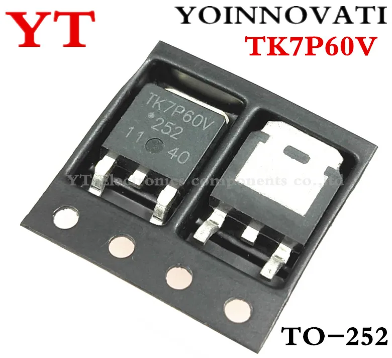 10 шт./лот TK7P60V TK7P60 СОТ-252 600V 7A лучшего качества | Электронные компоненты и