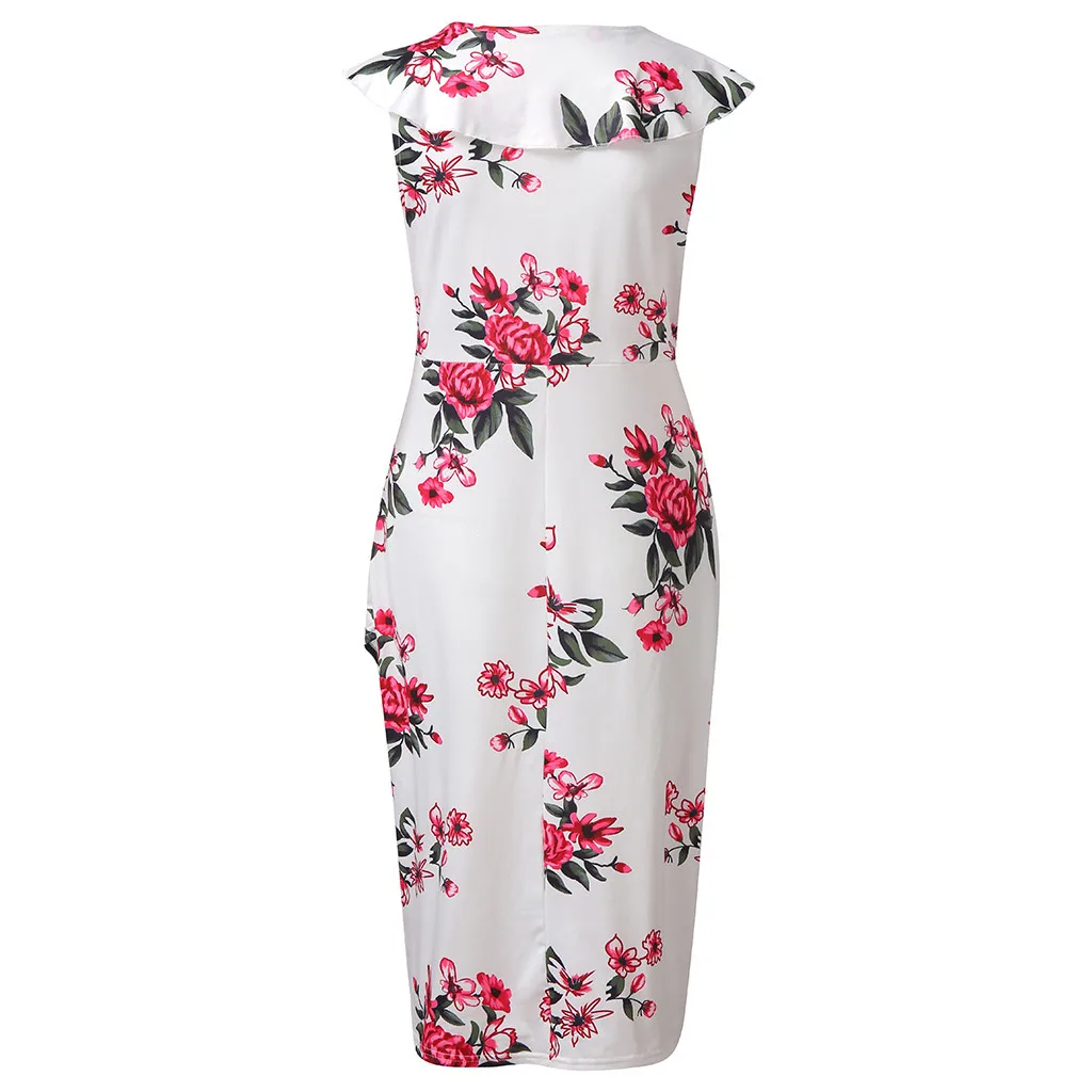 Женское облегающее платье без рукавов сексуальное с v-образным вырезом и