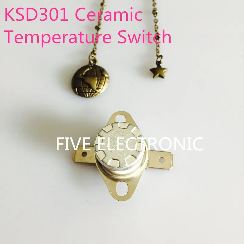 5 шт./лот KSD301 250 в 10 А керамический температурный переключатель детской яркости