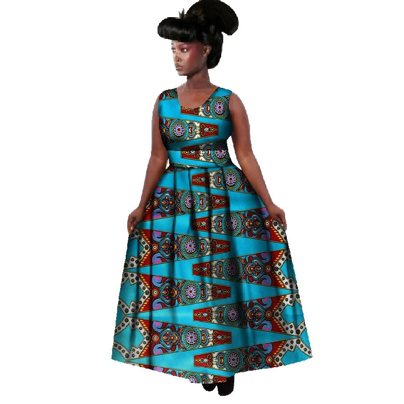 2019 Новые африканские платья женские Базен Riche восковой печати плюс размер