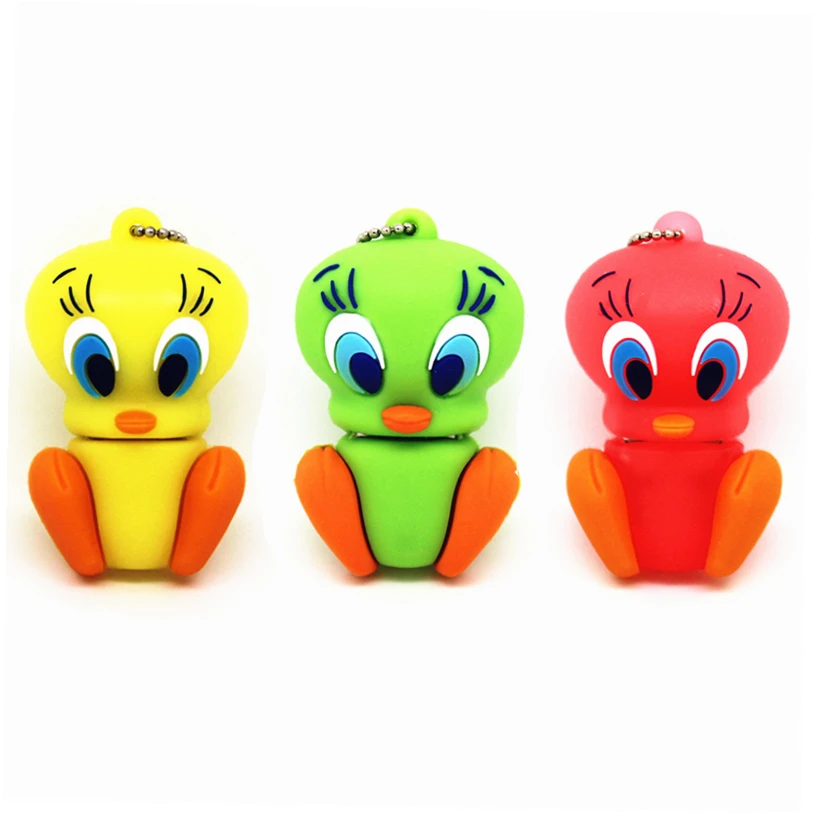 USB флеш накопитель с мультяшным утенком 64 ГБ 32 16 8 4 Гб|USB флэш-накопители| |