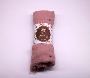 Hot Pink Шарф из бисера Классический премиум вискоза Макси морщинка облако хиджаб шарф платок Мягкий мусульманский шарфы зимний солнцезащитный шарф для девочек - Цвет: Hot Pink