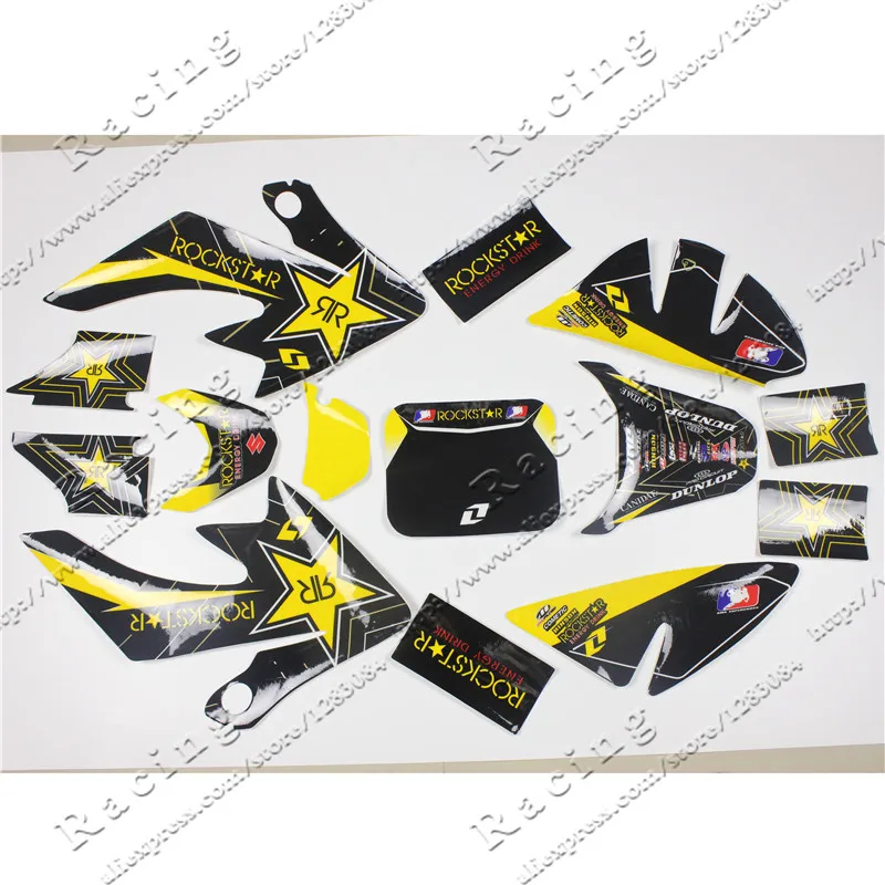 3M наклейки Эмблемы Наклейки Графика CRF50 SSR SDG DHZ Thumpstar питбайк красный/черный цвет 2