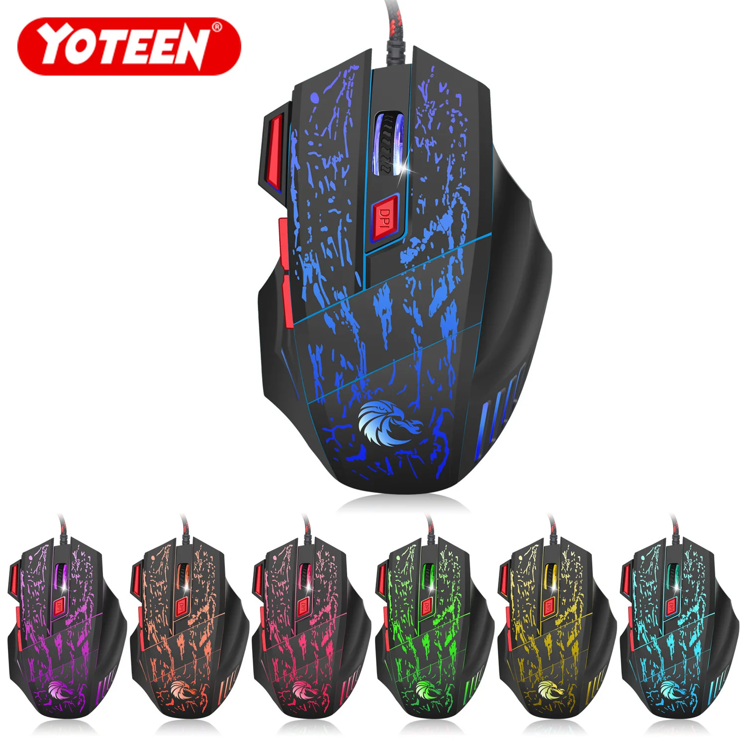 Проводная игровая мышь с фламинго 7 цветов|Мыши| |