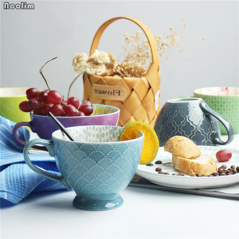 Фарфоровая чайная чашка в стиле ретро Керамическая ручная роспись Офисная