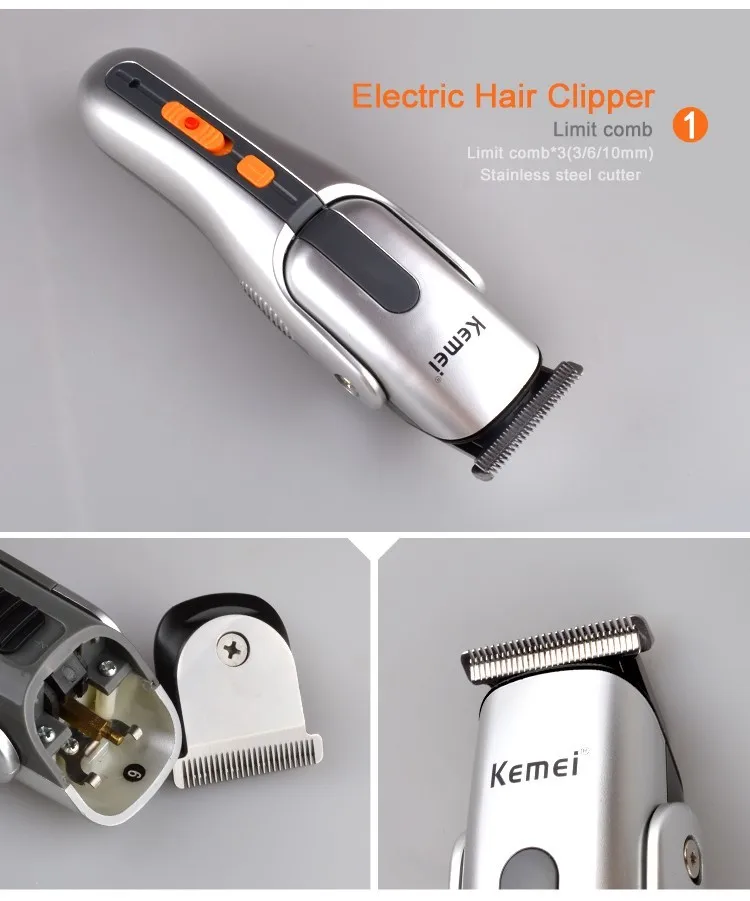 Kemei680A многофункциональный резак электрическая машинка для стрижки волос перезаряжаемый триммер для волос Бритва Беспроводная Регулируемая машинка для стрижки