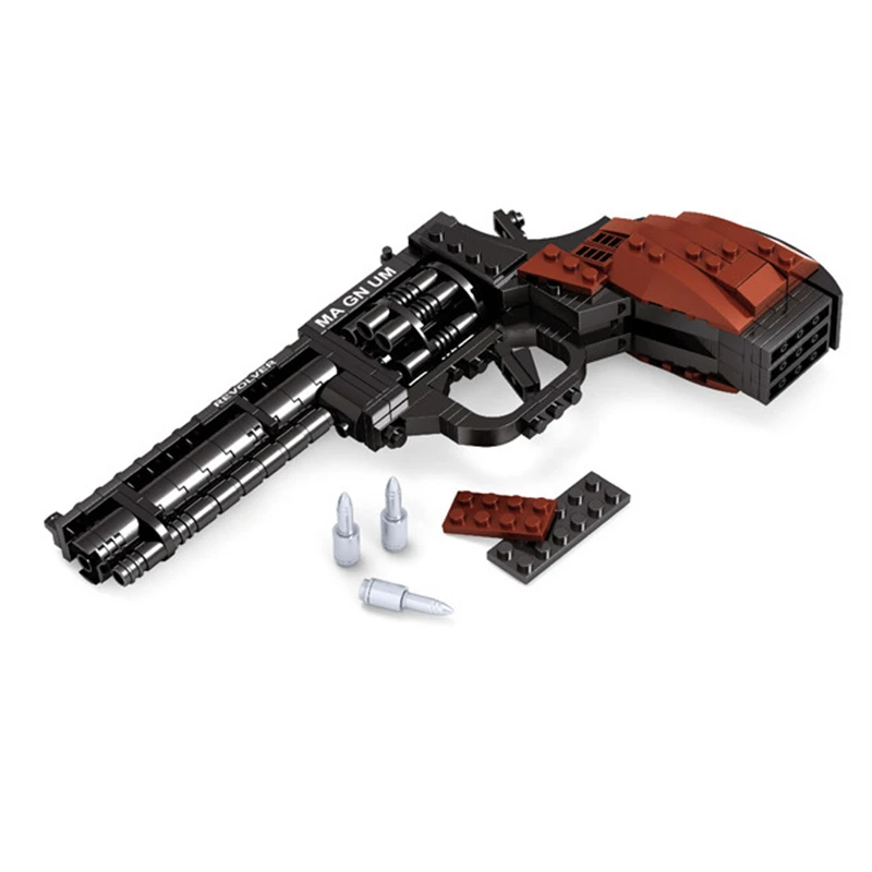 MP-45 полуавтоматическая модель оружия 1:1 3D 268 шт. черная пистолета конструктор
