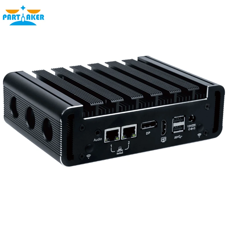 Partaker Dual Lan WIN10 WIN8 Fanless Mini PC Core Skylake i3 6100U i3 7100U Embedded SIM slot support 3G 4G module