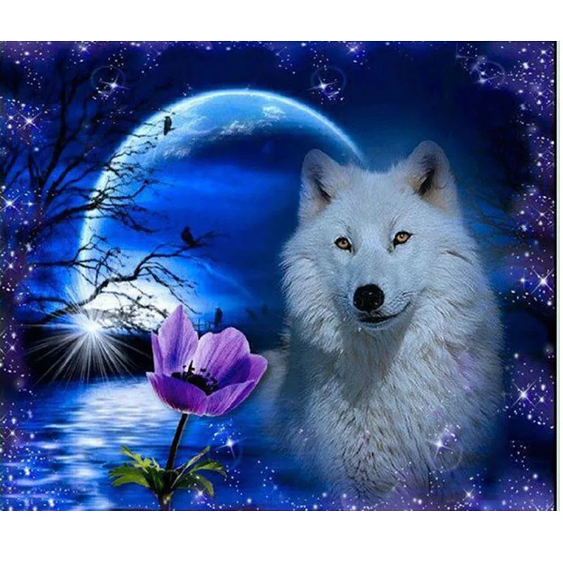 5D DIY картина вышитая бисером Алмазная мозаика животных Волк Home Decor алмаз