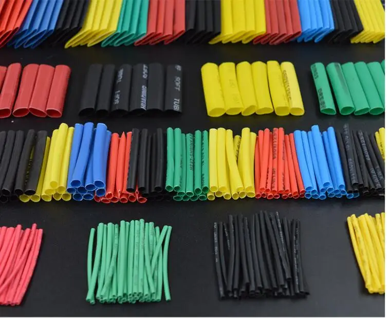 

328/280,164 / 127Pcs Assorted Polyolefin Heat Shrink Tubing Cable Cover Wrap Set 8 Size Multi Color / Black Free Shipping