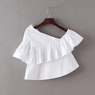 Модная женская блузка Летняя Сексуальная Повседневная рубашка с коротким