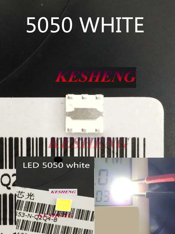 100 шт./5050 белый/теплый белый/синий/зеленый/красный/желтый SMD/SMT LED 5050 smd светодиодный