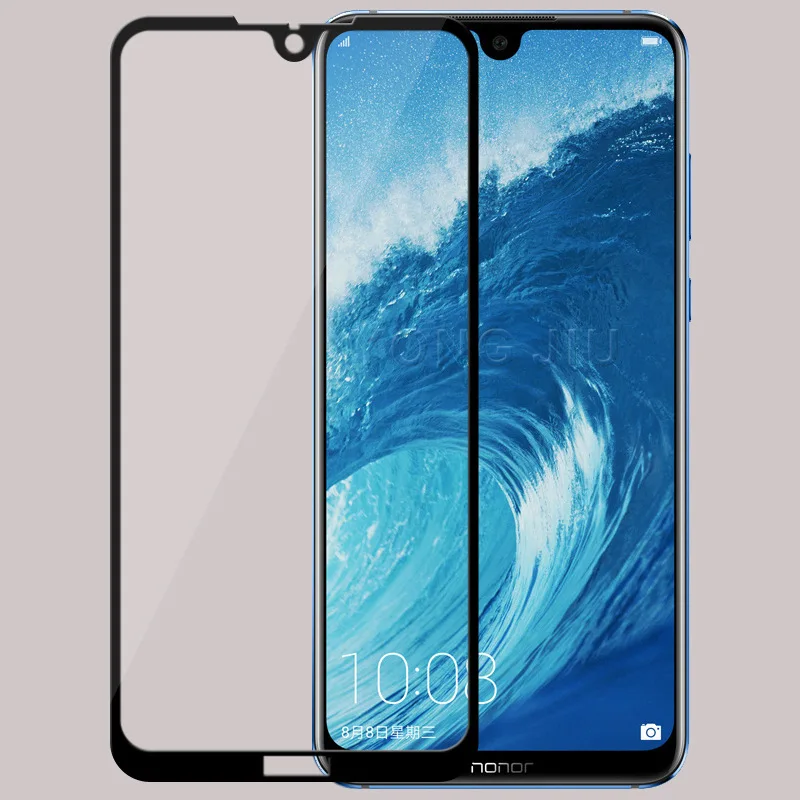 Black 2 шт полный клей протектор экрана для huawei Honor 8X Max закаленное стекло полное покрытие Honor 8X Max/Enjoy Max 9H 2.5D премиум пленка - Цвет: Black