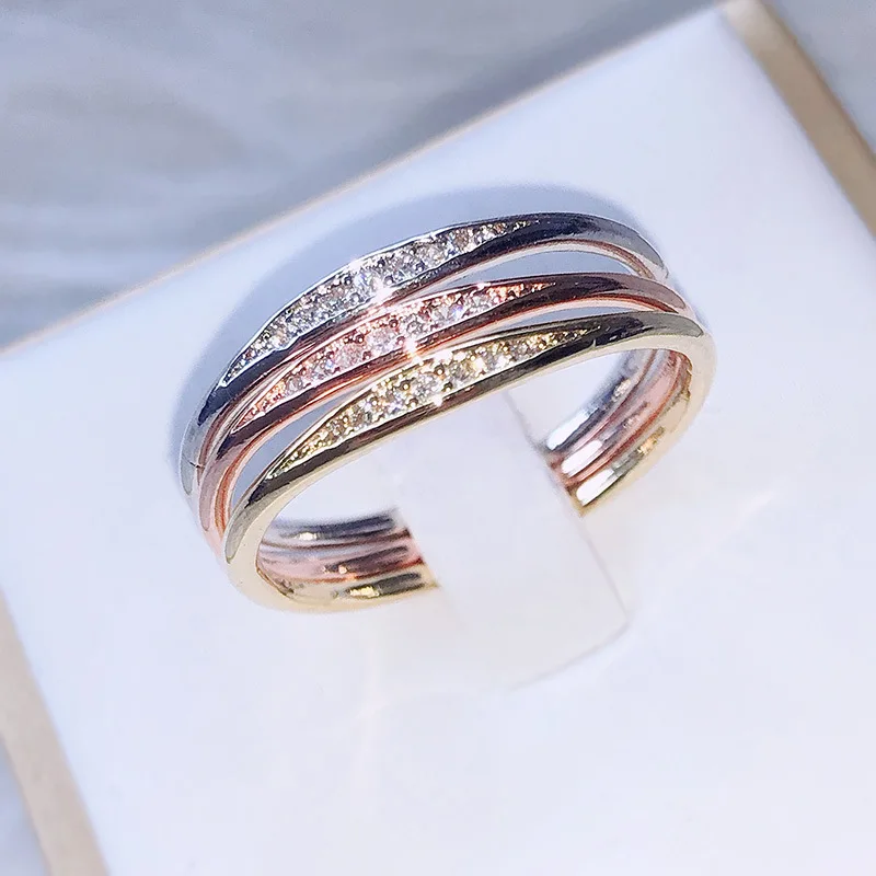 Модное и изысканное кольцо с кубическим цирконием AAA для женщин свадебные