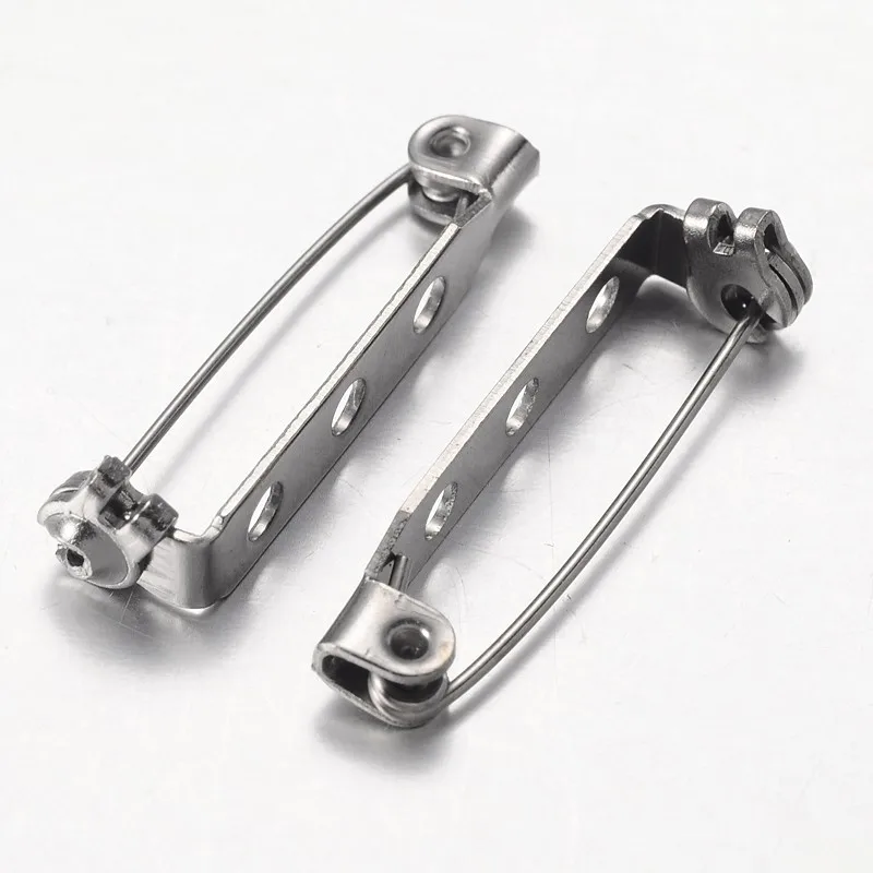 Металлические металлические броши с тремя отверстиями 27x5x7 мм 500 шт. для