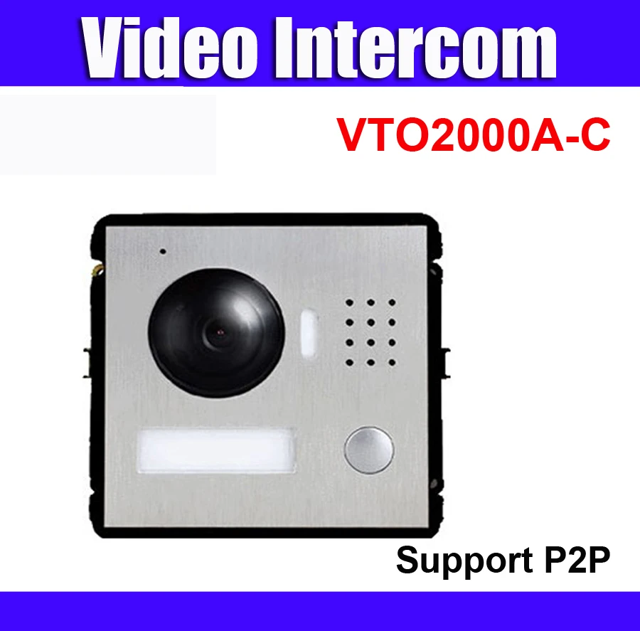 Dahua VTO2000A-C IP POE открытый металлический видеодомофон дверной телефон аксессуар Поддержка P2P