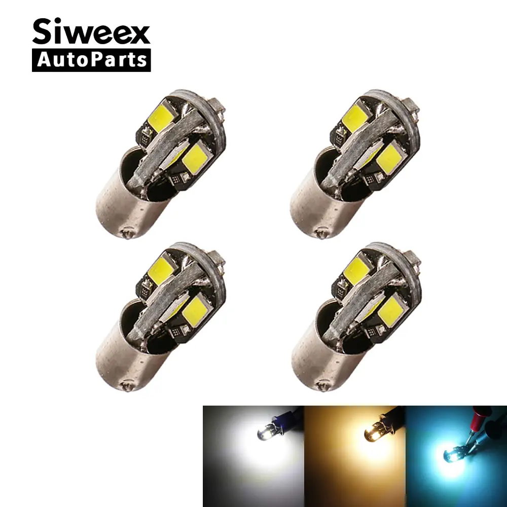 Светодиодсветодиодный лампы H6W BAX9S 8 SMD 5730 4 шт. боковые габаритные огни для дверей