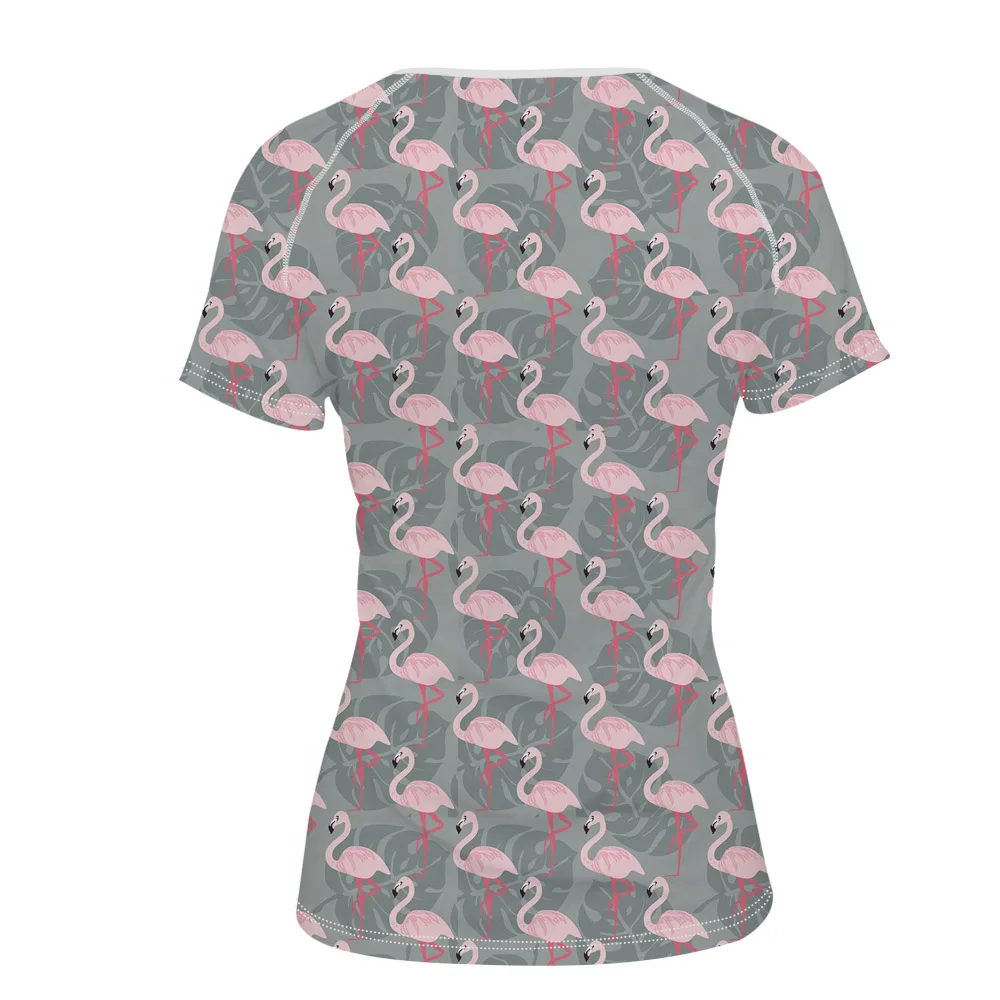 Футболка NOISYDESIGNS Flamingos летняя женская футболка из спандекса с коротким