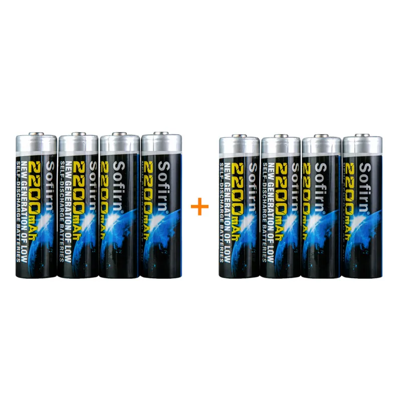 8pcs Sofirn 8 шт AA 2200 mah 1,2 V перезаряжаемый аккумулятор NiMH Защита окружающей среды Защита от перезаряда с коробкой для хранения батареи - Цвет: 8pcs