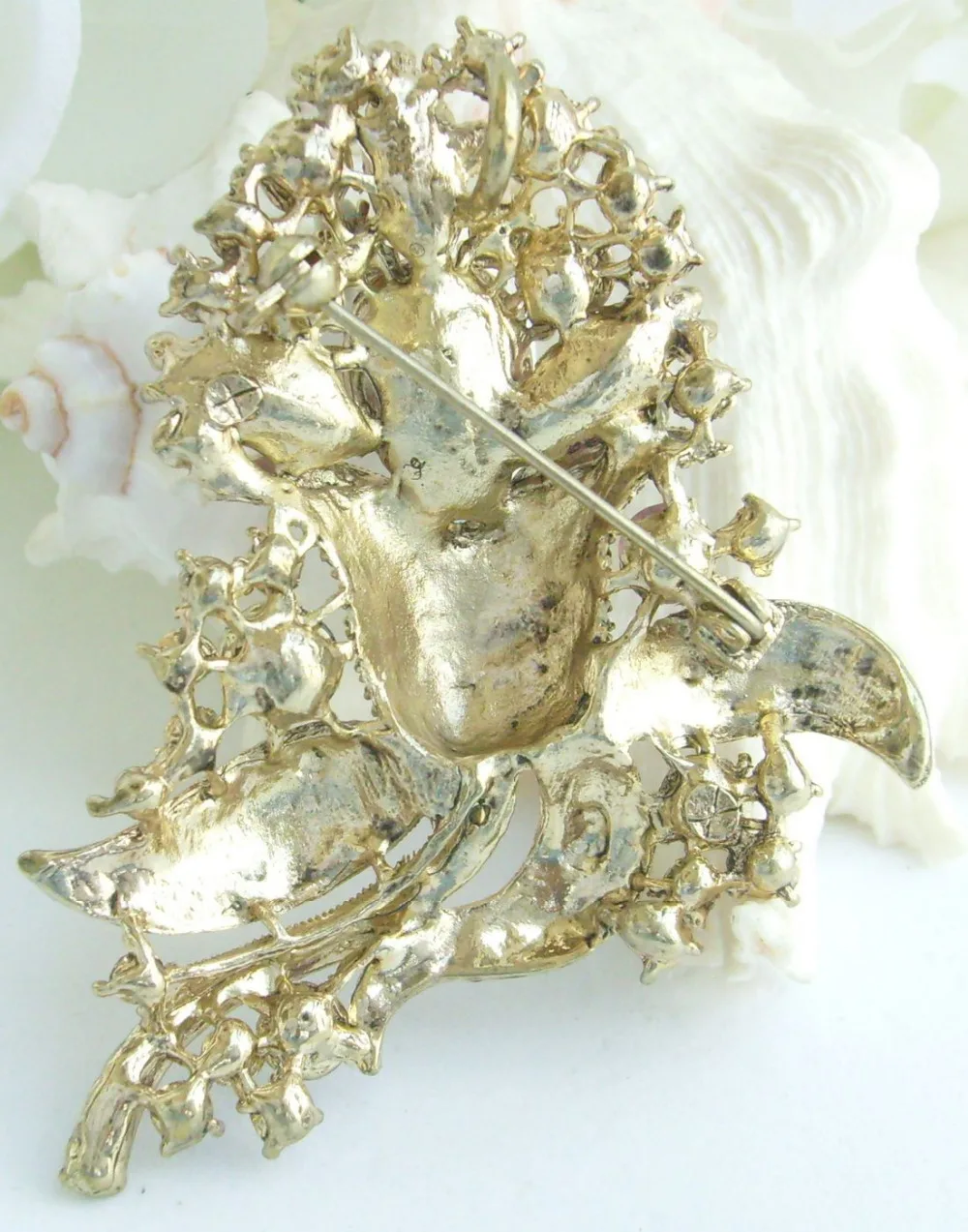 Красивая роза цветок Брошь Pin розовый горный хрусталь кристаллы EE04226C2a|flower brooch