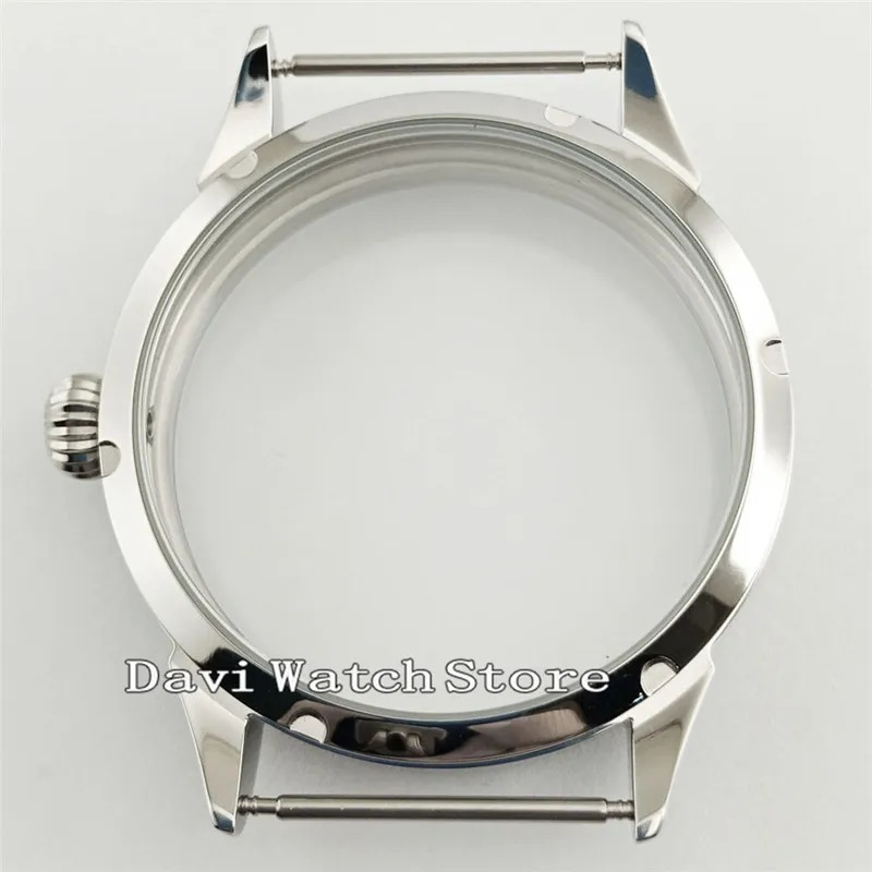 Корпус часов из серебристой стали 42 мм подходит для чашек 6497/6498 ST36 механический