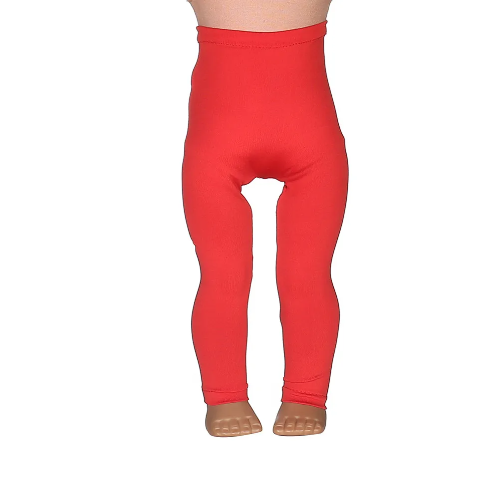 Красные леггинсы 2 вида облегающие штаны 18 дюймов одежда для американской куклы