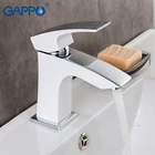 Смеситель для раковины GAPPO, латунный кран для ванной комнаты, белый цвет, водопад