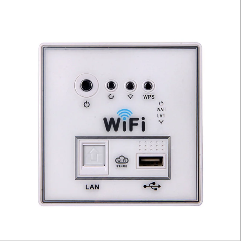 300M 86-тип AP Панель встроенный настенное Беспроводной Wi-Fi 220V Питание стены Беспроводной маршрутизатор розетка - Цвет: white