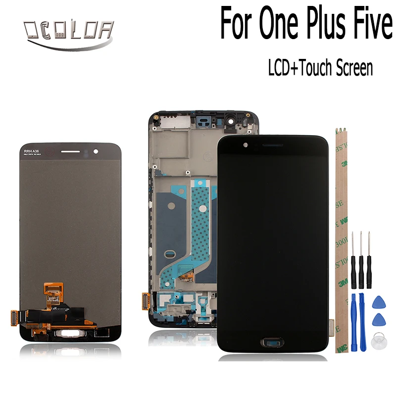 Ocolor для Oneplus 5 пять lcd + кодирующий преобразователь сенсорного экрана в сборе